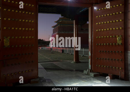 Nacht der verbotenen Stadt Peking China Stockfoto