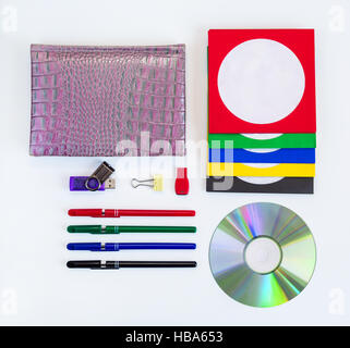 CD / DVD CD Hüllen für Datenträger Stockfoto