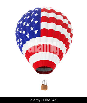 Heißluftballon mit USA Flagge Stockfoto