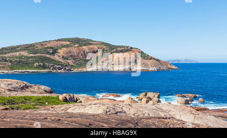 Küstenlandschaft bei Pfeifen Rock, im Cape Le Grand National Park in der Nähe der Stadt Esperance in Western Australia. Stockfoto