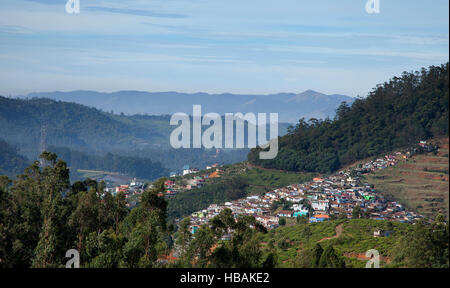 Blick auf die Hill Station, Ooty, Tamil Nadu, Indien Stockfoto