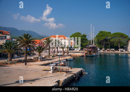 Jelsa, Makarska Riviera, Kroatien Stockfoto