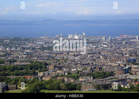 Edinburgh, Leith Docks und Firth of Forth Stockfoto