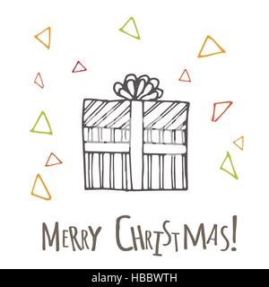 Handgemalte Geschenke mit Bögen im Cartoon-Stil. Stock Vektor