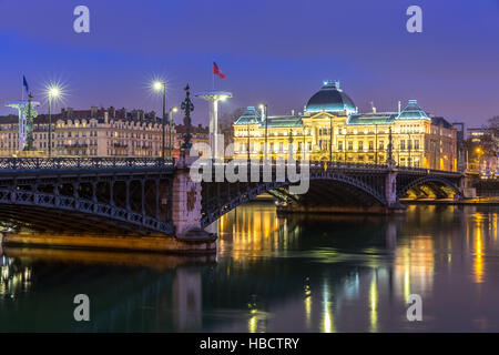 Universität Lyon Brücke Frankreich Stockfoto