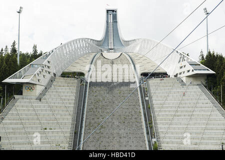 Sprungschanze Holmenkollen in Oslo Stockfoto