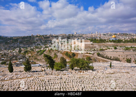 Der Friedhof auf dem Ölberg Stockfoto