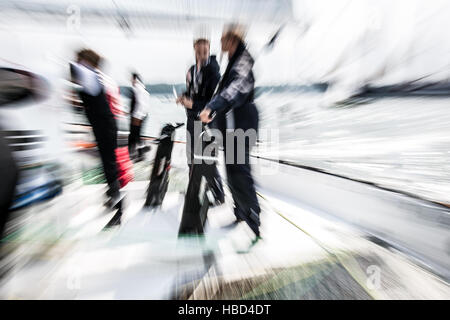 Oman Segeln Trimaran Teilnahme am Kieler Woche. Stockfoto