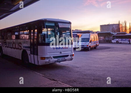Busbahnhof in Kosice (Slowakei) Stockfoto