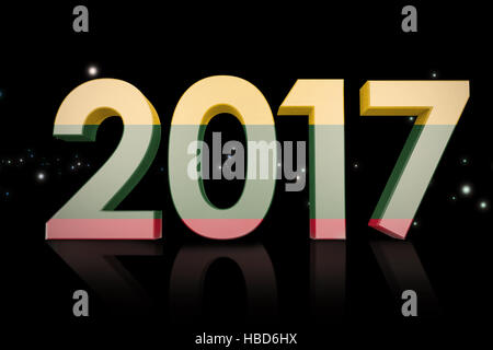 Zusammengesetztes Bild Litauen Flagge Stockfoto