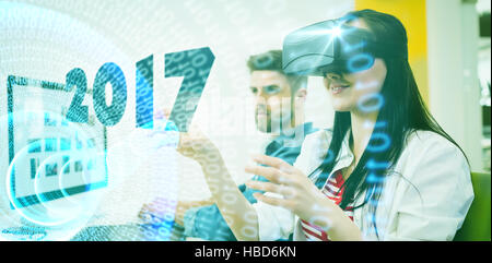 Zusammengesetztes Bild des digitalen Bildes Neujahr 2017 Stockfoto