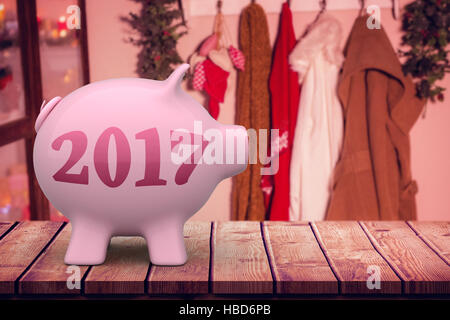 Zusammengesetztes Bild des digitalen Bildes Neujahr 2017 Stockfoto