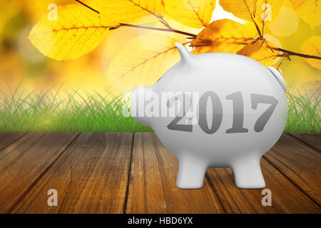 Zusammengesetztes Bild des digitalen Bildes Neujahr 2017 Stockfoto