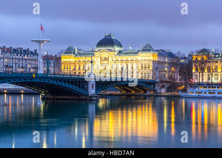 Universität Lyon Brücke Frankreich Stockfoto