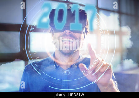 Zusammengesetztes Bild des digitalen Bildes Neujahr 2017 Stockfoto