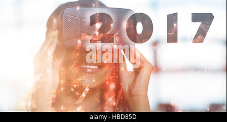 Zusammengesetztes Bild des digitalen Bildes Neujahr 2017 Stockfoto