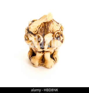 Japanische Netsuke drei weisen Affen, manchmal genannt die drei mystischen Affen sind eine bildhafte Maxime. Stockfoto