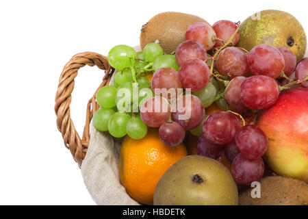 Trauben, Birnen und andere Früchte Stockfoto