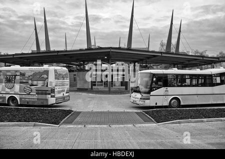 Busbahnhof in Cheb (Tschechien) Stockfoto