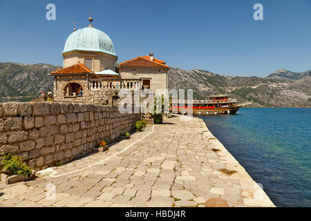 Insel of Our Lady of the Rocks. Montenegro Stockfoto