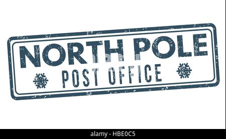 Nordpol Postamt Grunge Stempel auf weißem Hintergrund, Vektor-illustration Stock Vektor