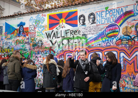 John-Lennon-Mauer, Prag, Tschechische Republik Stockfoto