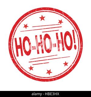 Ho-Ho-Ho! Grunge-Stempel auf weißem Hintergrund, Vektor-illustration Stock Vektor