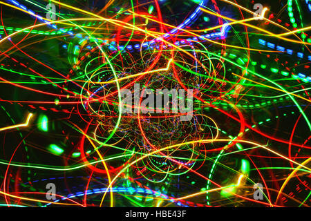 Motion Neon leuchtende leuchtet Linien Stockfoto