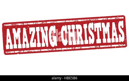Erstaunlich, Weihnachten Grunge Stempel auf weißem Hintergrund, Vektor-illustration Stock Vektor