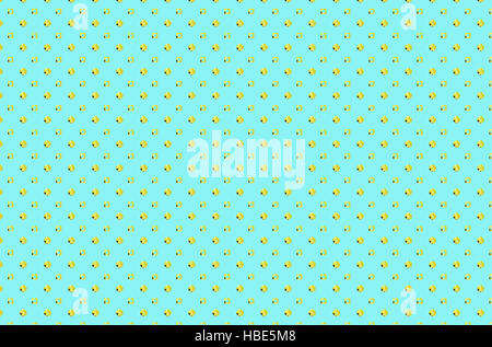 Hintergrundbild: auf einem hellen grünen Hintergrund kleine Quadrate und Kreise. Stockfoto