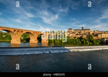 Albi. Brücke (Le pont neuf) auf dem Fluss Tarn, Departement Tarn, Occotanie, Frankreich, Europa Stockfoto