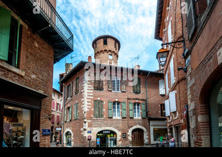 Straße im alten Albi, Tarn, Occitanie, Frankreich, Europa Stockfoto