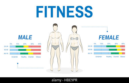 Health Check jährlichen Checkup Körper Biologie-Konzept Stockfoto