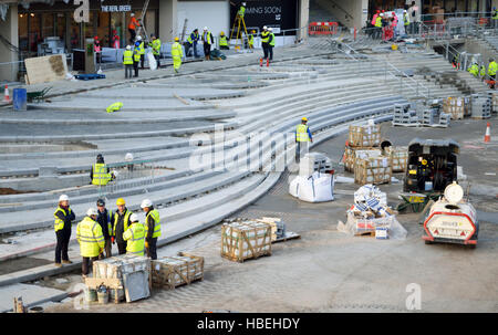 Baustelle für die Verlängerung der WestQuay in Southampton, Hampshire, Dezember 2016 Stockfoto