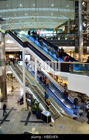 WestQuay Shopping Centre in Southampton an einem Dezember Nachmittag Stockfoto