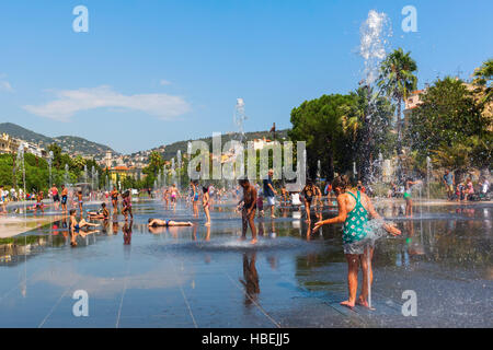 Promenade du Paillon in Nizza, Frankreich Stockfoto