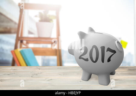 Zusammengesetztes Bild des digitalen Bildes Neujahr 2017 Stockfoto