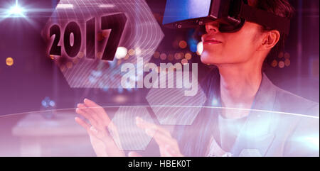 Zusammengesetztes Bild des digitalen Bildes Neujahr 2017 Stockfoto