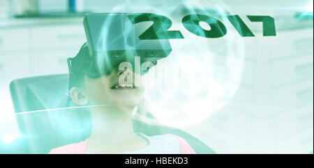 Zusammengesetztes Bild des digitalen Bildes Neujahr 2017 Stockfoto