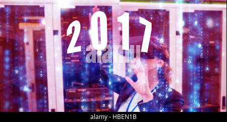 Zusammengesetztes Bild des digitalen Bildes Neujahr 2017 Stockfoto