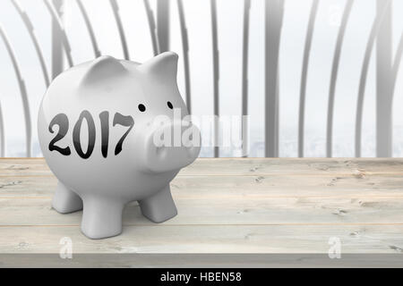 Zusammengesetztes Bild des digitalen Bildes Neujahr 2017 Stockfoto