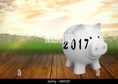 Zusammengesetztes Bild des digitalen Bildes Neujahr 2017 Stockfoto