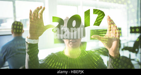 Zusammengesetztes Bild des digitalen Bildes Neujahr 2017 Stockfoto