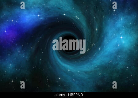 Deep Space Schwarzloch Stockfoto