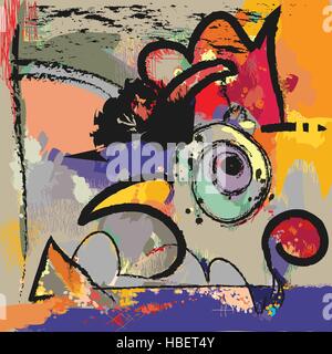 Moderne Kunst abstrakte Malerei Stock Vektor