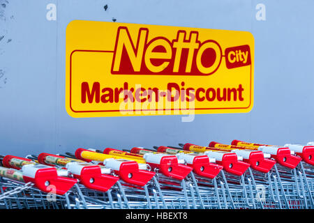 Netto Marken Discount, Logo, Berlin Deutschland Stockfoto