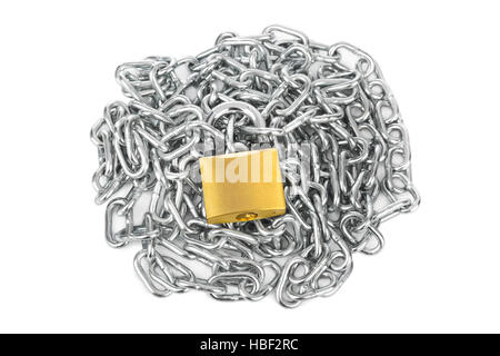 Kette und Schloss Stockfoto