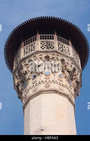 Minarett der Moschee Christian in Gazientep, Türkei Stockfoto