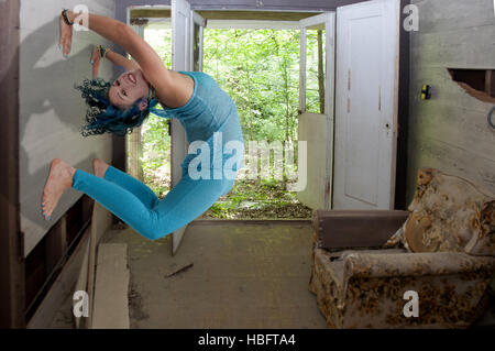 Frau beim yoga Stockfoto