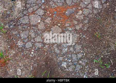 Alten Asphalt mit Rissen - Hintergrund Stockfoto